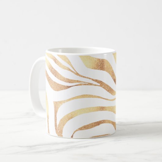 Mug Elégante Parties scintillant or Zebra Poster de an (Devant gauche)