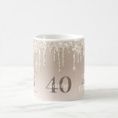 Mug Elégante Pêche - Beige Faux Parties scintillant An (Centre)