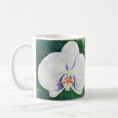Mug Elégante peinture à l'aquarelle de l'orchidée blan (Gauche)