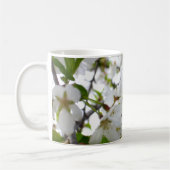 Mug Elégante photo de fleurs florales blanches (Gauche)
