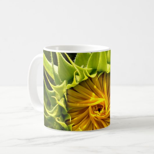 Mug Elégante photo de tournesol jaune (Devant gauche)