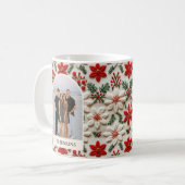 Mug Élégante photo personnalisée de Noël (Devant gauche)