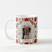 Mug Élégante photo personnalisée de Noël (Gauche)