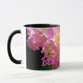 Mug Élégante Pink violet orange floral meilleure tante (Gauche)