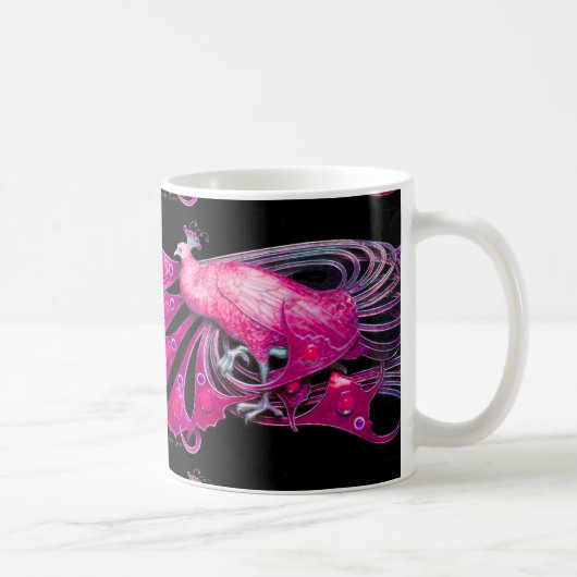 MUG ELÉGANTE PUCE PINK FUCHSIA PEACOCK JEWEL (Droite)