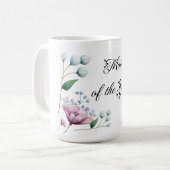 Mug Élégante Romance Florale de Mariage Botanique Douc (Devant gauche)