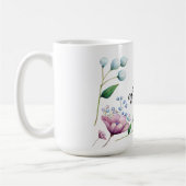 Mug Élégante Romance Florale de Mariage Botanique Douc (Gauche)