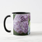 Mug élégante rose violet fleuri Hydrangea meilleure mè (Gauche)