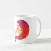 Mug Élégante rousse américaine femme avec papillon (Devant droit)