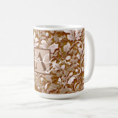 Mug Élégante terre cuite victorienne boho blanc floral (Devant droit)