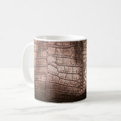 Mug Elégante texture en cuir du soir. (Devant gauche)