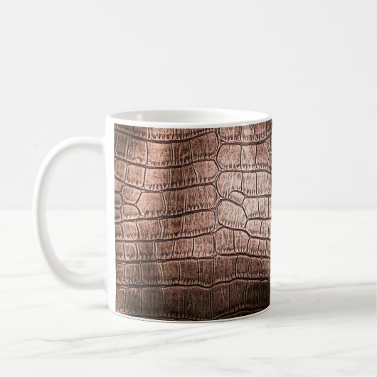 Mug Elégante texture en cuir du soir. (Gauche)
