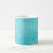 Mug Élégante texture en cuir turquoise (Centre)