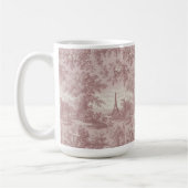 Mug Elégante toile rose de Jouy Scène de Pays Français (Gauche)