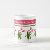 Mug Élégante Tulipe de Printemps Rose Joyeuse fête des (Centre)