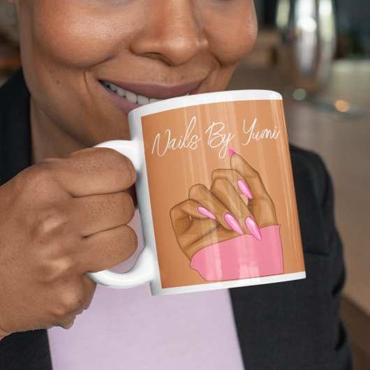 Mug Élégante Typographie Clou Salon Feminine de marque