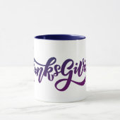 Mug Élégante typographie de Bon thanksgiving de texte (Centre)