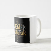 Mug Élégante typographie de l'or de l'Aïd Moubarak (Devant droit)