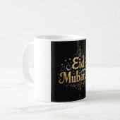 Mug Élégante typographie de l'or de l'Aïd Moubarak (Devant gauche)