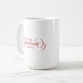 Mug Élégante typographie de script rouge (Devant gauche)