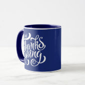 Mug Élégante typographie de Thanksgiving (Devant gauche)
