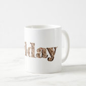 Mug Élégante Typographie d'or Jour de la semaine Vendr (Devant droit)