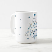 Mug Élégante typographie magique de l'arbre de Noël (Devant gauche)