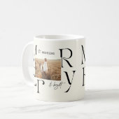Mug Élégante typographie moderne de Noël joyeux (Devant gauche)