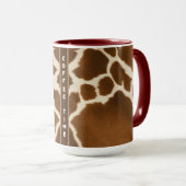 Mug Élégante Vache Faux Cuir Collection moderne (Devant droit)