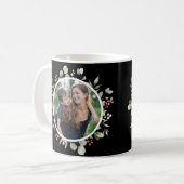 Mug Elégante verdure hiver Wreath 2 Photo Holiday (Devant gauche)
