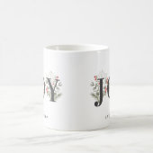 Mug Élégante verdure hivernale JOIE Noël (Centre)