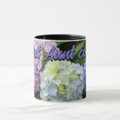 Mug Élégante violet rose fleurs bleu meilleur Tante ja (Centre)