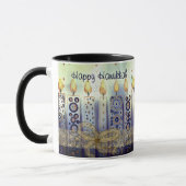 Mug Élégantes bougies joyeuses Hanoukka (Gauche)