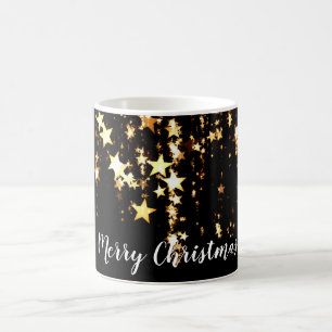 Mug élégantes étoiles d'or Joyeux Noël modernes