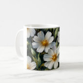 Mug Élégantes Fleurs Blanches Adorables Aquarelle Chic (Devant gauche)