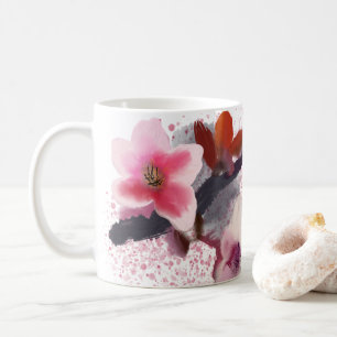 Mug Élégantes fleurs de cerisiers roses et pourpres