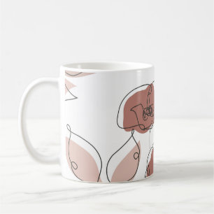 Mug Élégantes fleurs de pavot Motif sans couture