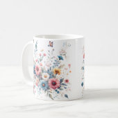 Mug Élégantes fleurs florales (Devant gauche)