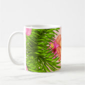 Mug Élégantes fleurs tropicales Feuilles verts floraux (Gauche)