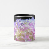 Mug Elégantes hydrangées florales jaune rose pâle (Centre)