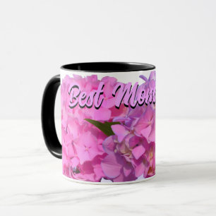Mug Elégantes hydrangées florales violettes rose