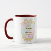 Mug Élégantes Initiales de Monogramme de Mariage Perso (Gauche)