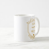 Mug Élégantes Initiales de Monogramme de Mariage Perso (Devant droit)