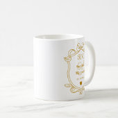 Mug Élégantes Initiales de Monogramme de Mariage Perso (Devant droit)