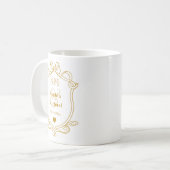 Mug Élégantes Initiales de Monogramme de Mariage Perso (Devant gauche)