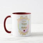 Mug Élégantes Initiales de Monogramme de Mariage Perso (Gauche)