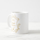 Mug Élégantes Initiales de Monogramme de Mariage Perso (Devant gauche)