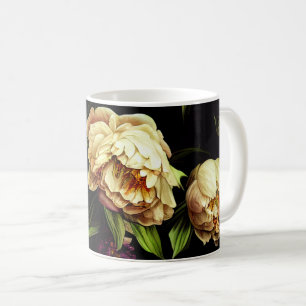 Mug Élégantes pivoines et pâte à café Rose