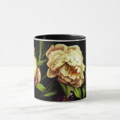Mug Élégantes pivoines et pâte à café Rose (Centre)