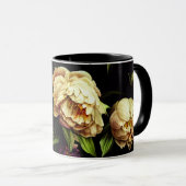 Mug Élégantes pivoines et pâte à café Rose (Devant droit)
